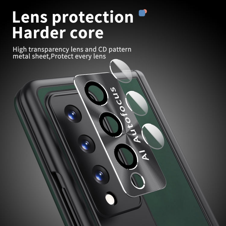For Samsung Galaxy Z Fold3 5G Napa Pattern All-inclusive Magnetic Phone Case