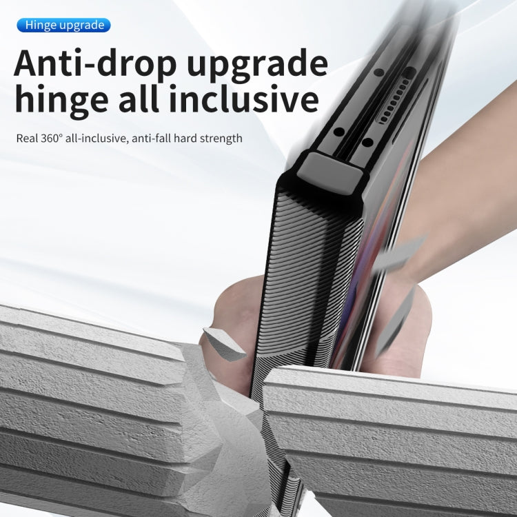 For Samsung Galaxy Z Fold4 5G Magnetic Hinges Plating Phone Case with Holder