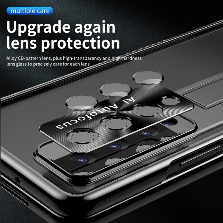 For Samsung Galaxy Z Fold4 5G Magnetic Hinges Plating Phone Case with Holder