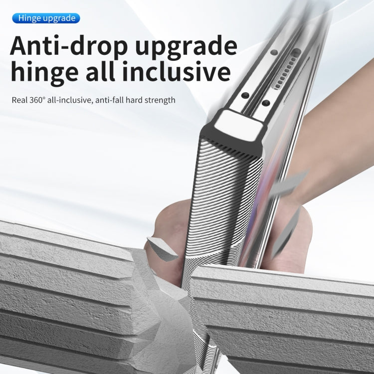 For Samsung Galaxy Z Fold4 5G Magnetic Hinges Plating Phone Case with Holder