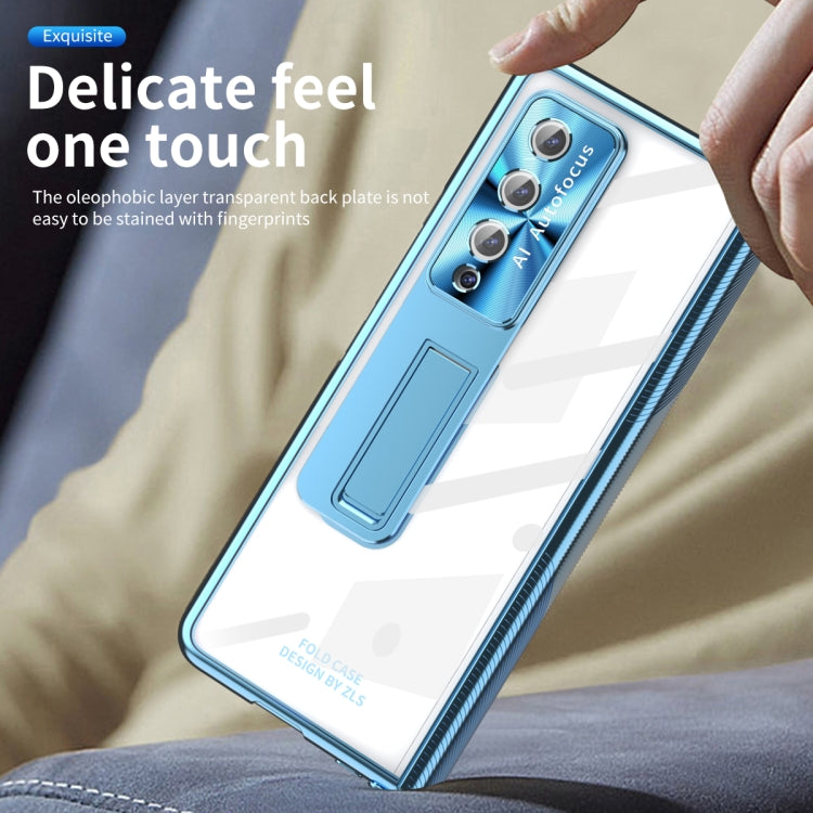 For Samsung Galaxy Z Fold4 5G Magnetic Hinges Plating Phone Case with Holder