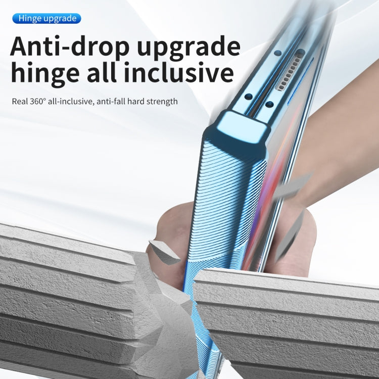 For Samsung Galaxy Z Fold4 5G Magnetic Hinges Plating Phone Case with Holder