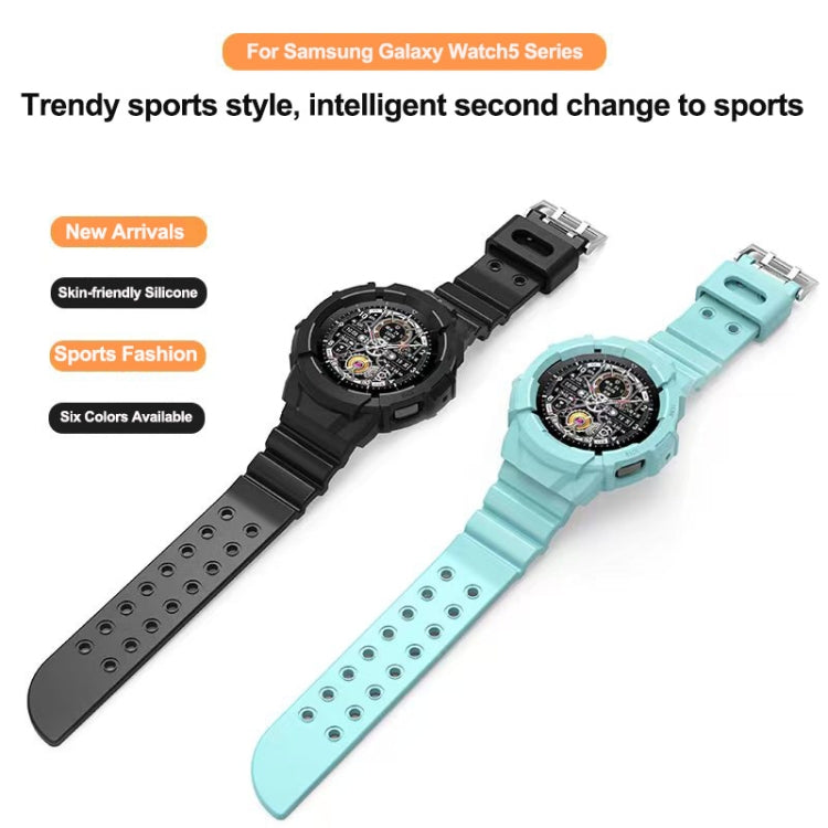 For Samsung Galaxy Watch5 40mm Silicone Sport Solid Color Watch Band