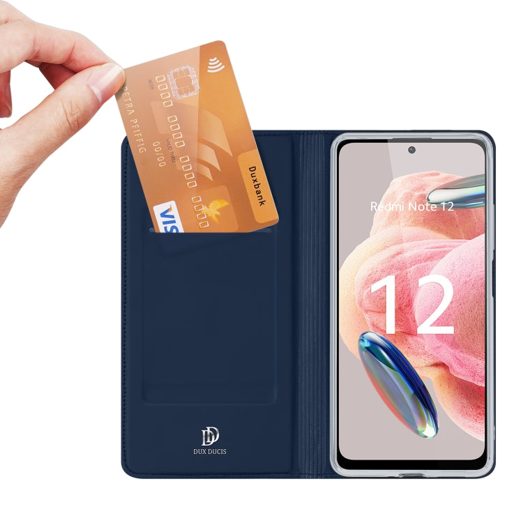 For Xiaomi Redmi Note 12 4G Global DUX DUCIS Skin Pro Series Leather Phone Case