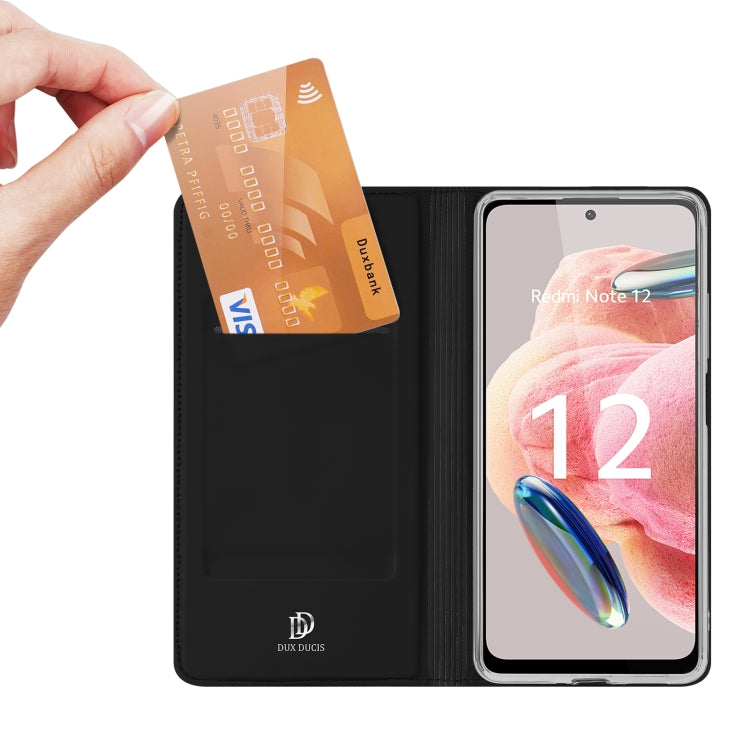 For Xiaomi Redmi Note 12 4G Global DUX DUCIS Skin Pro Series Leather Phone Case
