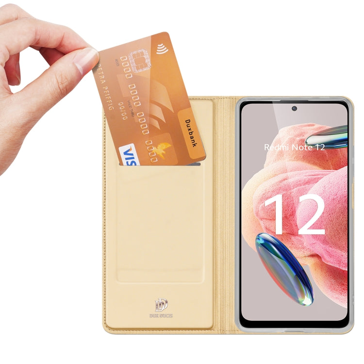 For Xiaomi Redmi Note 12 4G Global DUX DUCIS Skin Pro Series Leather Phone Case