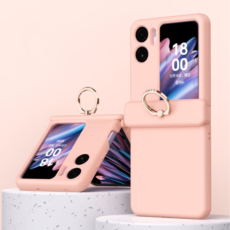 For OPPO Find N2 Flip Macaron Magnetic Three-piece Phone Case with Ring