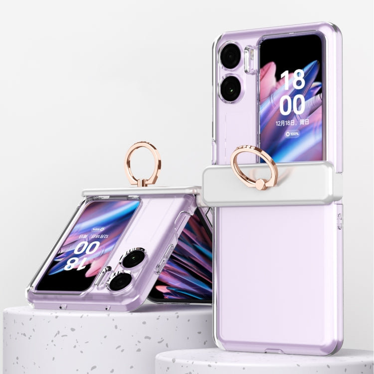 For OPPO Find N2 Flip Macaron Magnetic Three-piece Phone Case with Ring