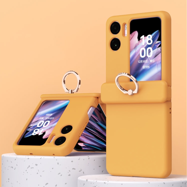 For OPPO Find N2 Flip Macaron Magnetic Three-piece Phone Case with Ring