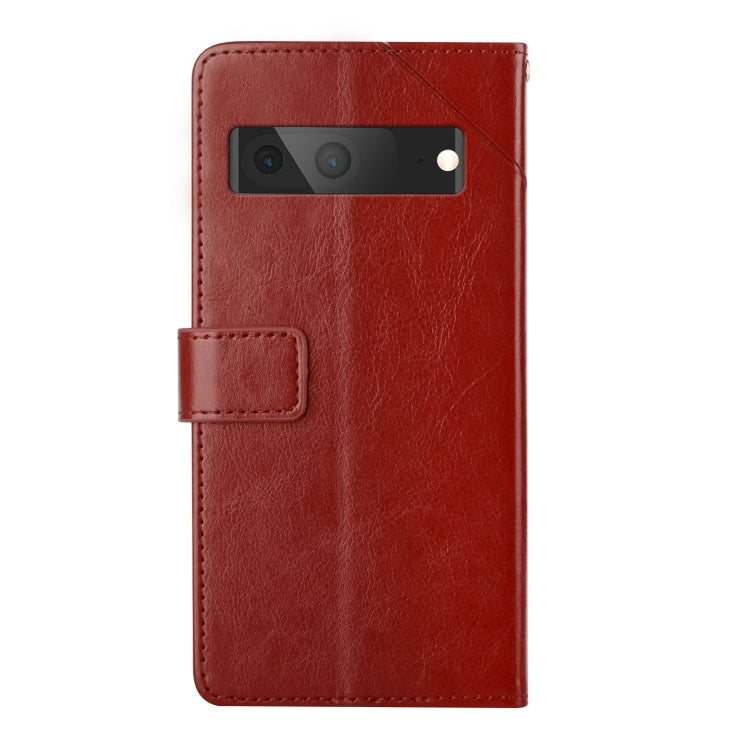 For Google Pixel 7A HT01 Y-shaped Pattern Flip Leather Phone Case