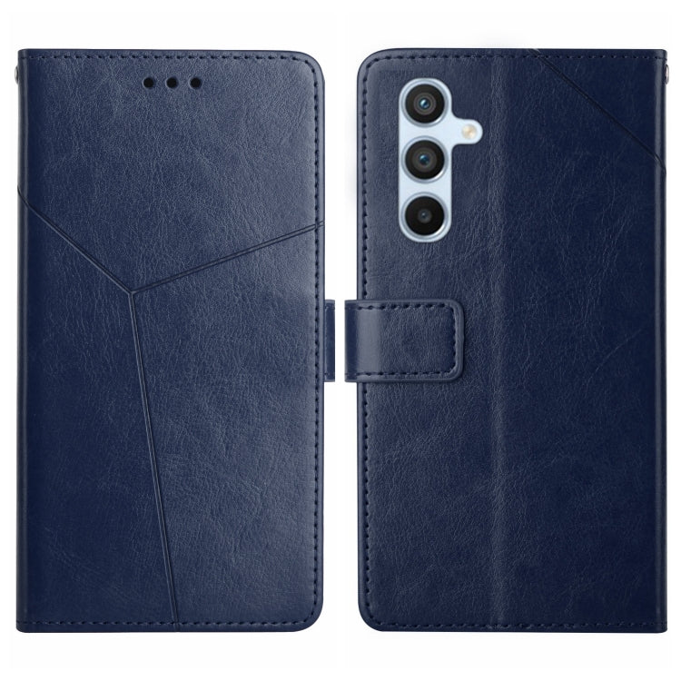 For Samsung Galaxy M14 5G HT01 Y-shaped Pattern Flip Leather Phone Case