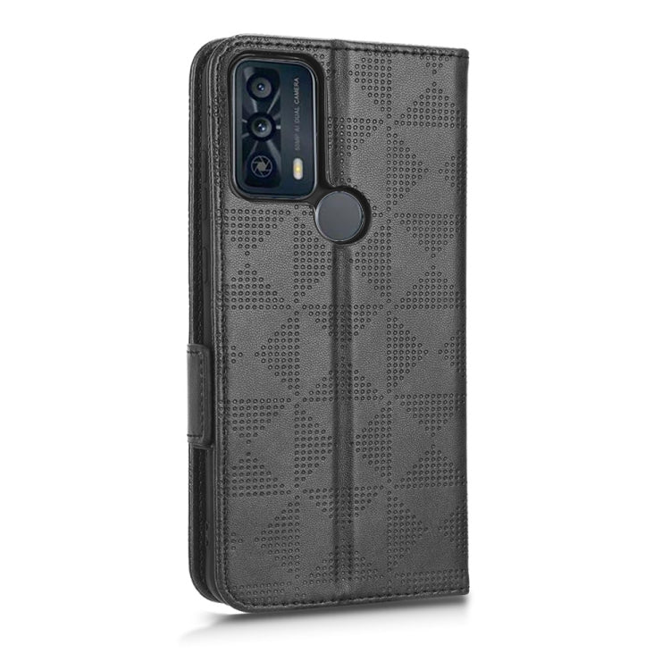 For TCL 20B Symmetrical Triangle Leather Phone Case