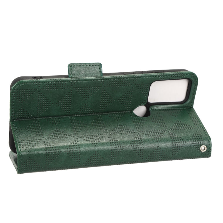 For TCL 20B Symmetrical Triangle Leather Phone Case