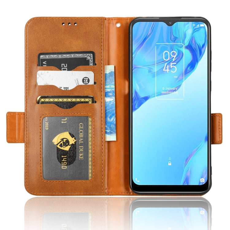 For TCL 20B Symmetrical Triangle Leather Phone Case