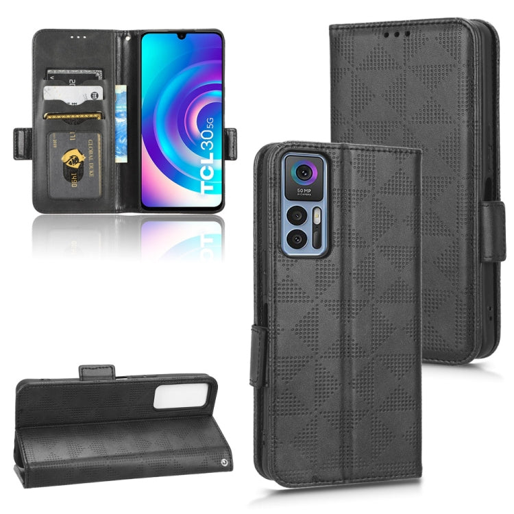 For TCL 30 5G / 30+ 5G / Symmetrical Triangle Leather Phone Case