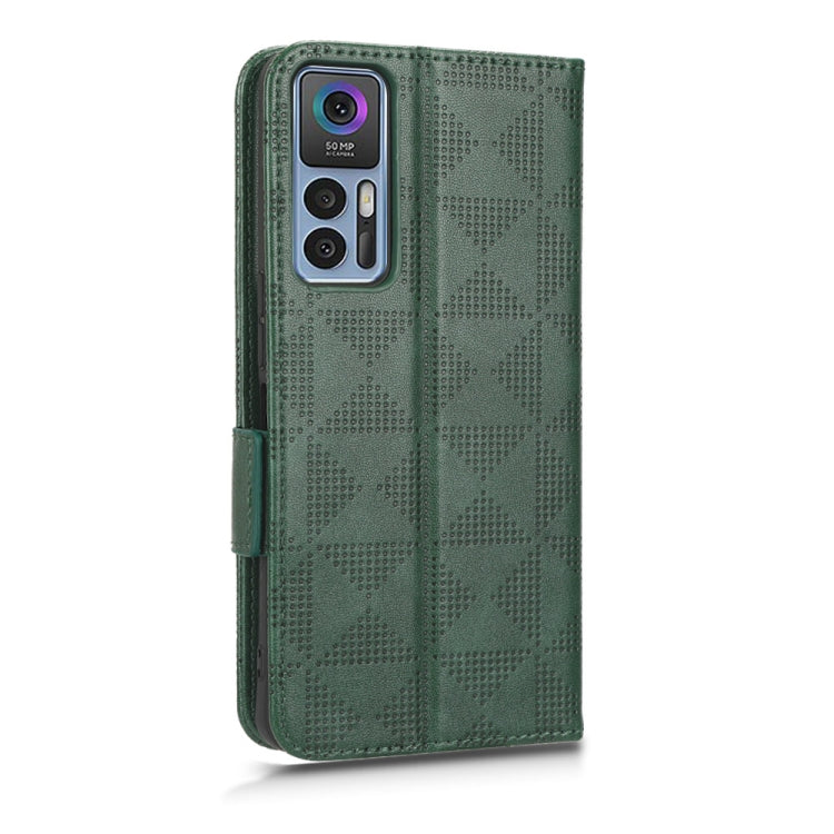 For TCL 30 5G / 30+ 5G / Symmetrical Triangle Leather Phone Case