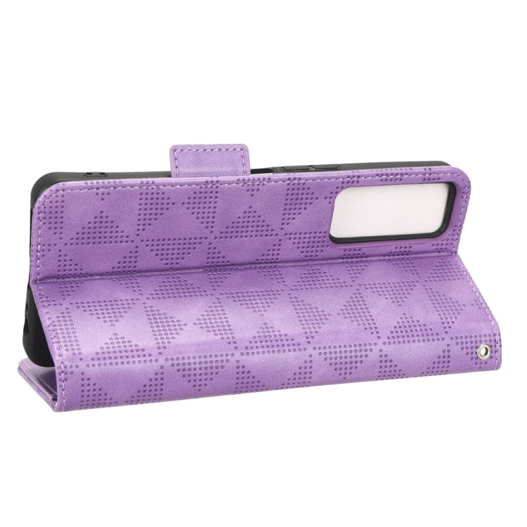 For TCL 30 5G / 30+ 5G / Symmetrical Triangle Leather Phone Case