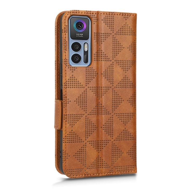For TCL 30 5G / 30+ 5G / Symmetrical Triangle Leather Phone Case