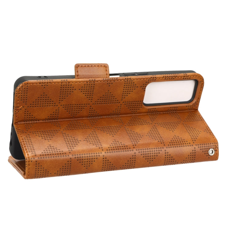 For TCL 30 5G / 30+ 5G / Symmetrical Triangle Leather Phone Case