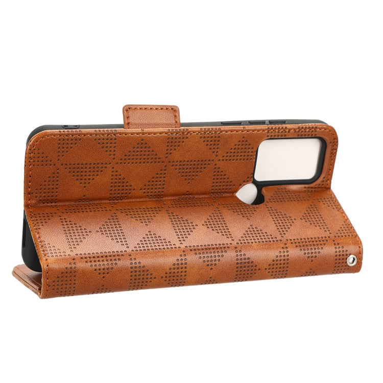 For TCL 30 SE 5G / 30E / 306 / 305 Symmetrical Triangle Leather Phone Case