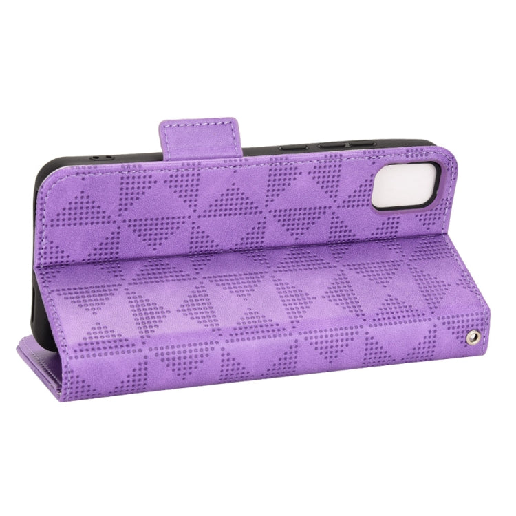 For TCL 30 Z T602DL Symmetrical Triangle Leather Phone Case