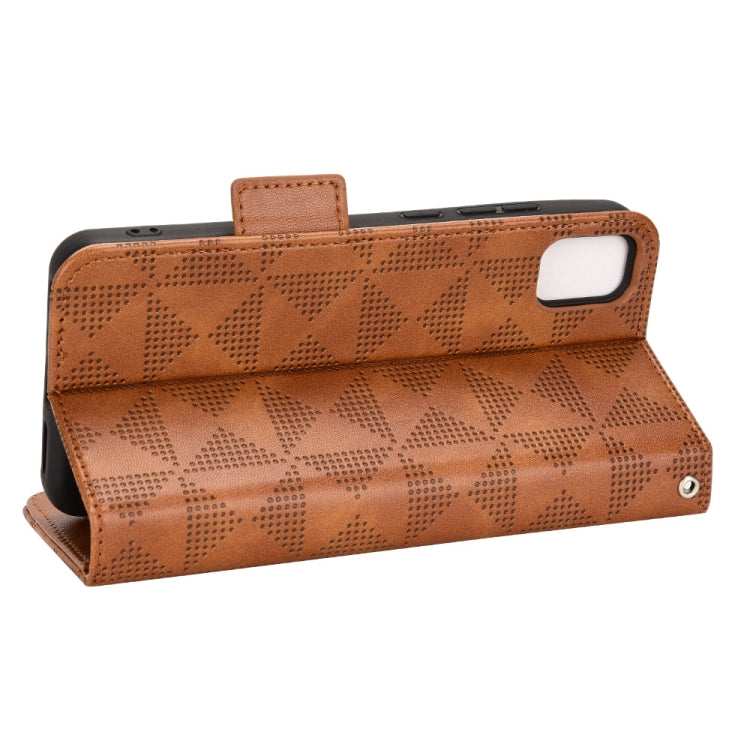 For TCL 30 Z T602DL Symmetrical Triangle Leather Phone Case