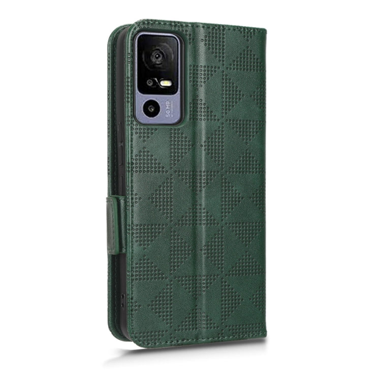 For TCL 40 R Symmetrical Triangle Leather Phone Case