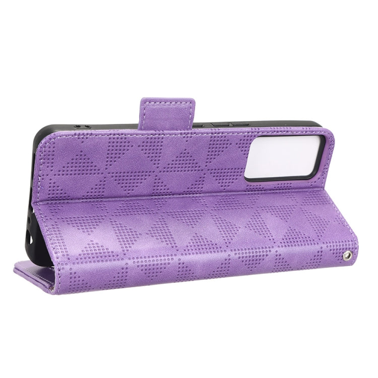 For TCL 40 R Symmetrical Triangle Leather Phone Case