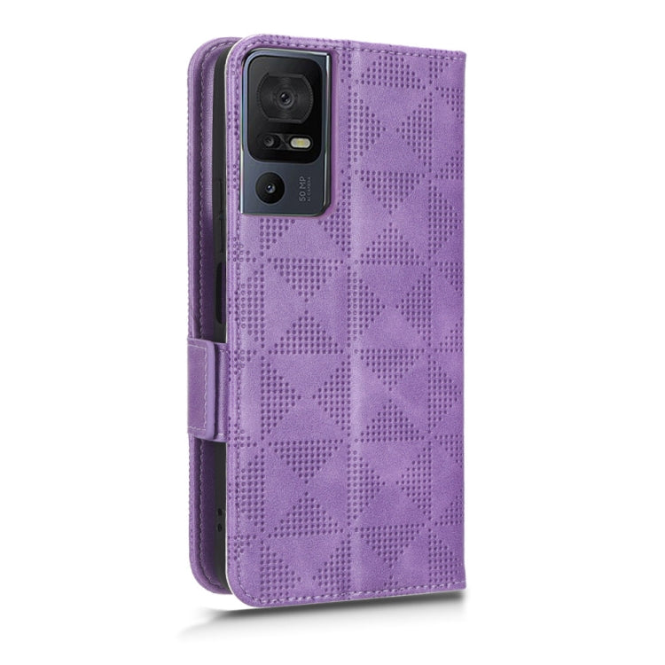 For TCL 40 SE Symmetrical Triangle Leather Phone Case