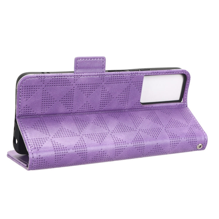 For TCL 40 SE Symmetrical Triangle Leather Phone Case