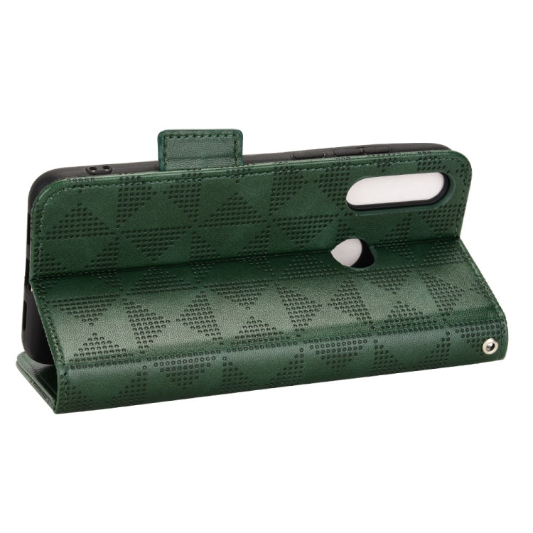 For TCL L10 Pro Symmetrical Triangle Leather Phone Case