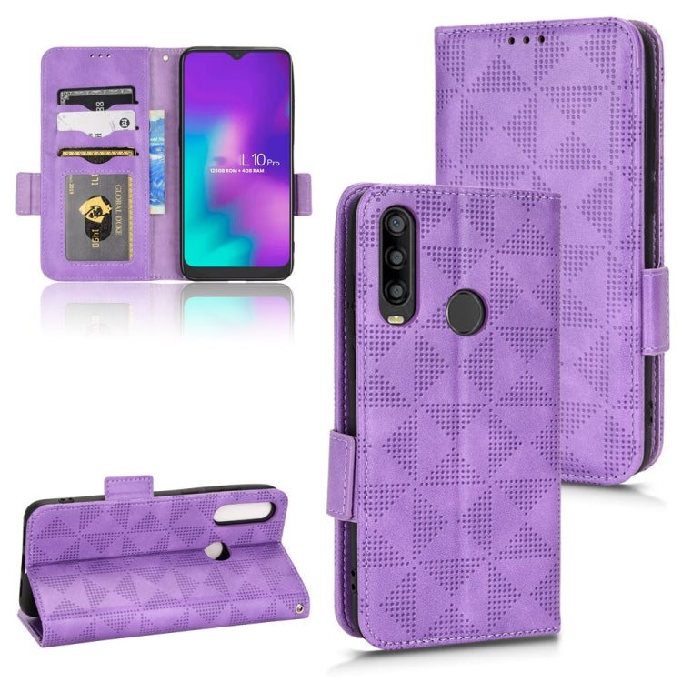 For TCL L10 Pro Symmetrical Triangle Leather Phone Case