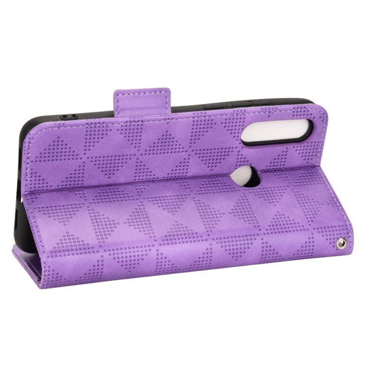 For TCL L10 Pro Symmetrical Triangle Leather Phone Case