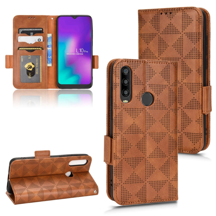 For TCL L10 Pro Symmetrical Triangle Leather Phone Case