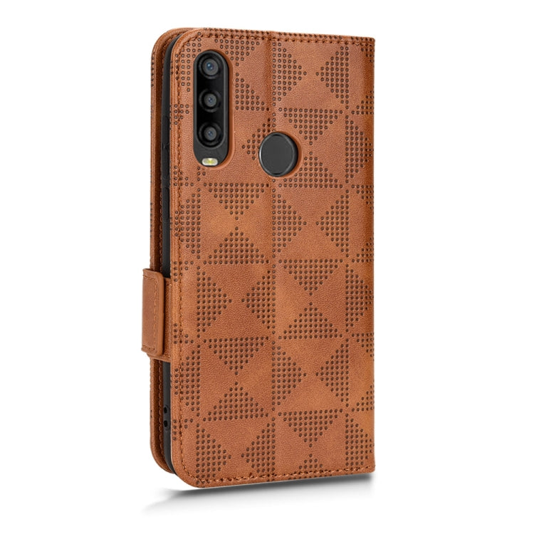 For TCL L10 Pro Symmetrical Triangle Leather Phone Case