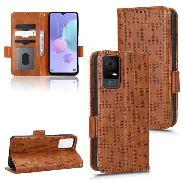 For TCL 405 / 406 T506D Symmetrical Triangle Leather Phone Case