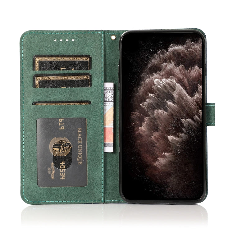 For iPhone 13 mini Dual-color Stitching Leather Phone Case