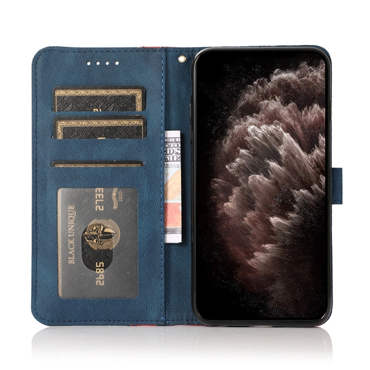 For iPhone 13 mini Dual-color Stitching Leather Phone Case