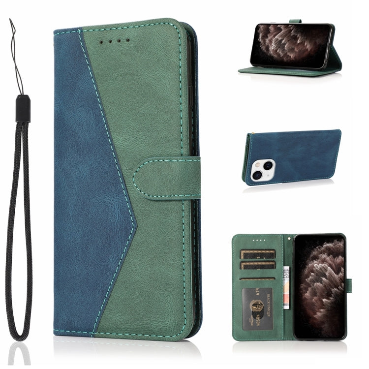 For iPhone 13 Dual-color Stitching Leather Phone Case