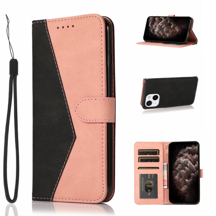 For iPhone 13 Dual-color Stitching Leather Phone Case