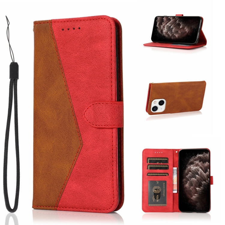 For iPhone 13 Dual-color Stitching Leather Phone Case