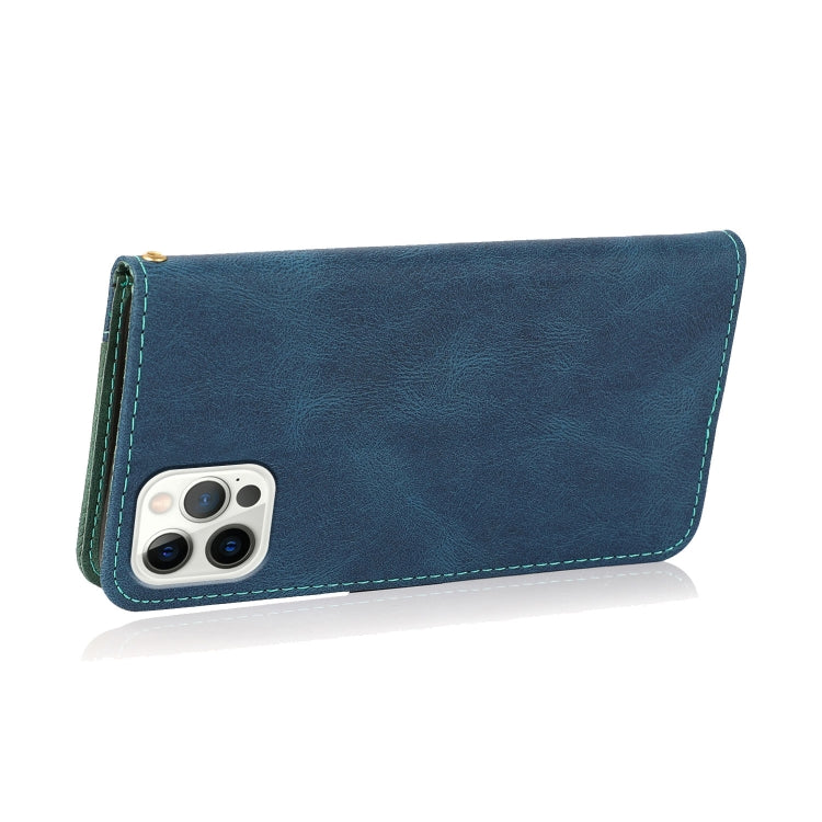 For iPhone 13 Pro Max Dual-color Stitching Leather Phone Case