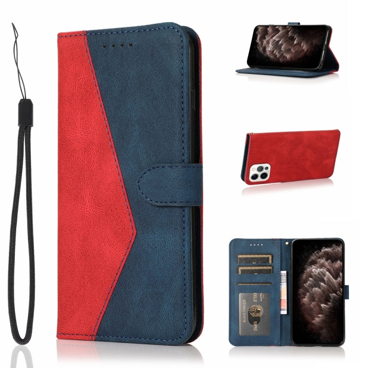 For iPhone 13 Pro Max Dual-color Stitching Leather Phone Case
