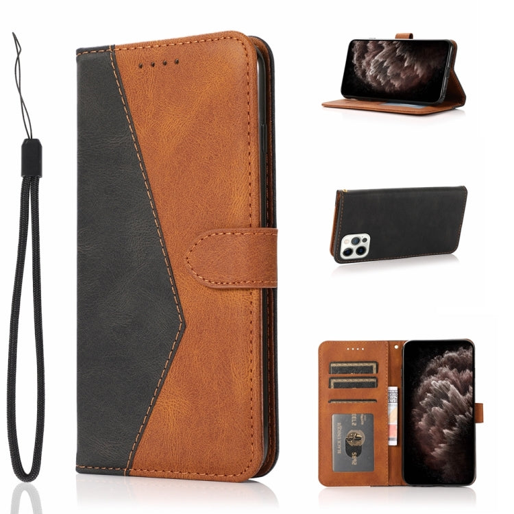 For iPhone 13 Pro Max Dual-color Stitching Leather Phone Case