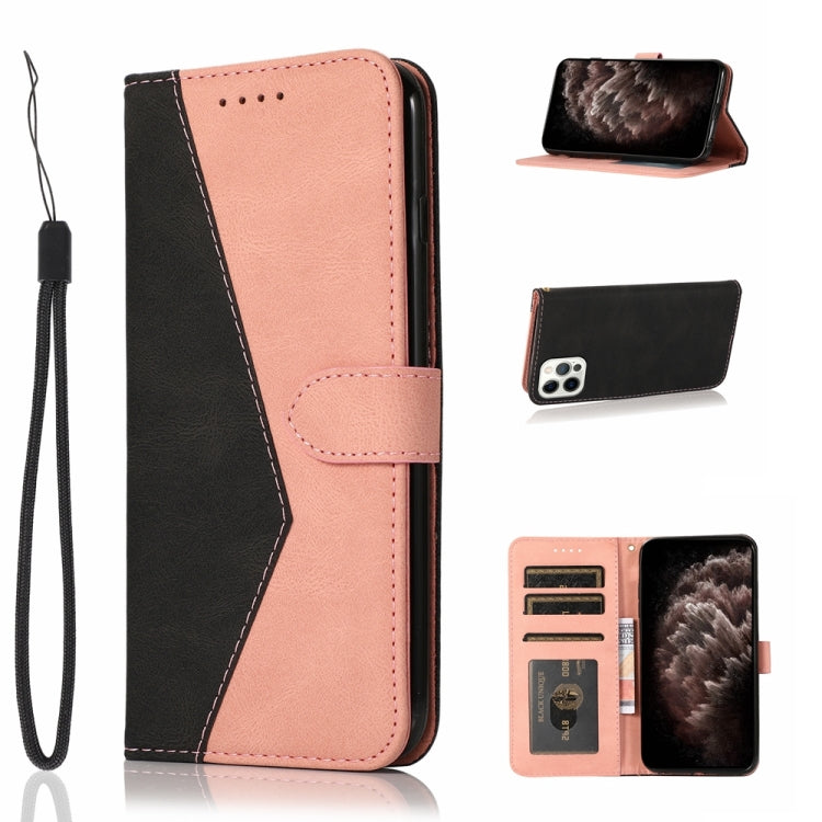 For iPhone 13 Pro Max Dual-color Stitching Leather Phone Case