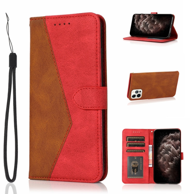For iPhone 13 Pro Max Dual-color Stitching Leather Phone Case
