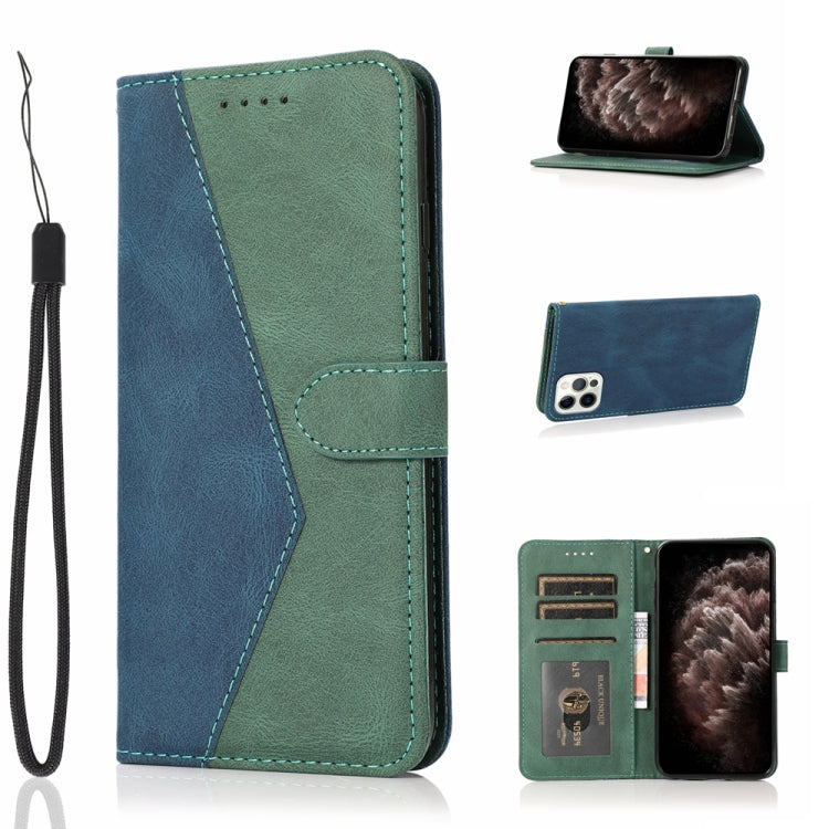 For iPhone 12 / 12 Pro Dual-color Stitching Leather Phone Case
