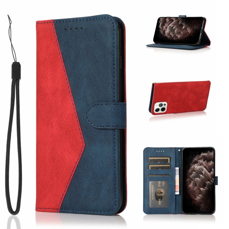 For iPhone 12 / 12 Pro Dual-color Stitching Leather Phone Case