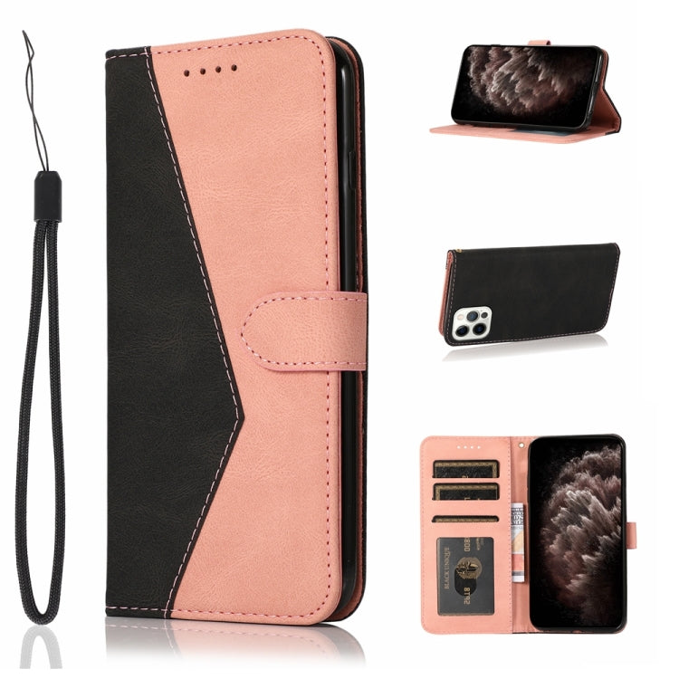 For iPhone 12 / 12 Pro Dual-color Stitching Leather Phone Case