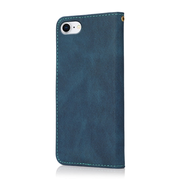 For iPhone SE 2022 / 2020 Dual-color Stitching Leather Phone Case